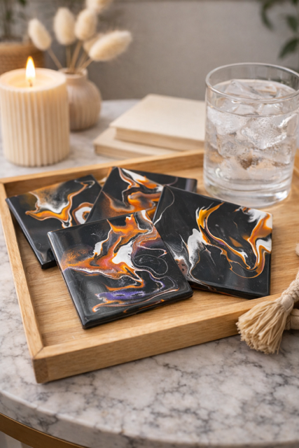 Quiet Flame - Set of 4 Coasters