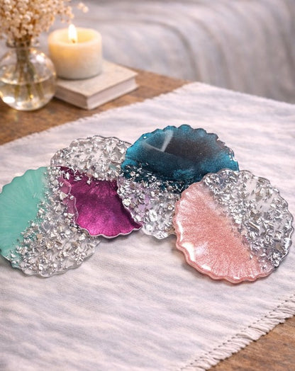 Crystal Bloom Quartet Coaster Set - Set of 4
