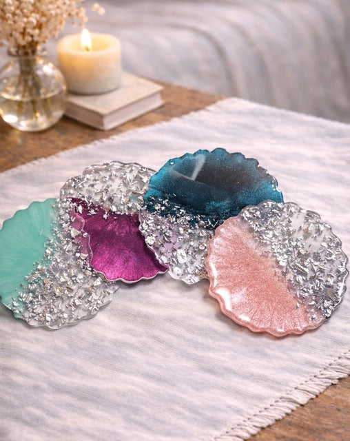 Crystal Bloom Quartet Coaster Set - Set of 4