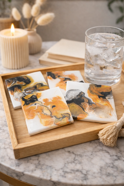 Golden Ground - Set of 4 Coasters
