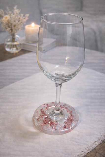 Rose Gold Pear Wine Glass - Standard Base