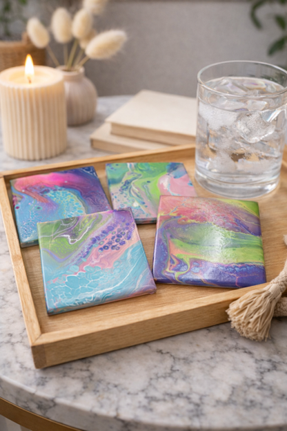 Color Finds It's Way - Set of 4 Coasters