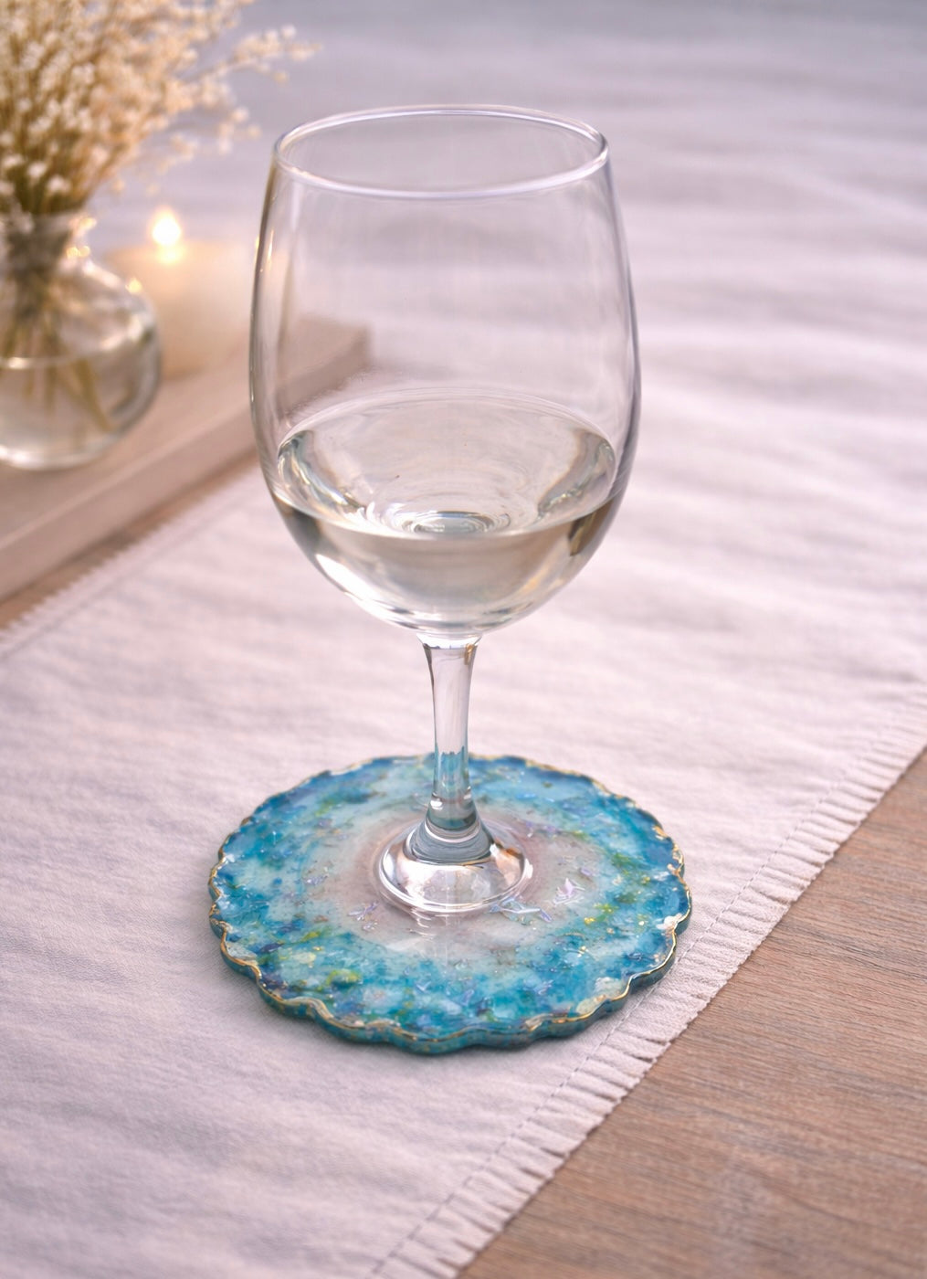 Under the Sea Wine Glass - Oversized Base