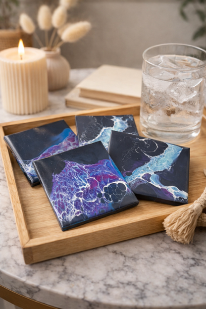 Midnight Calm - Set of Coasters