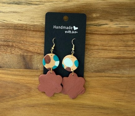 Earth Tone Flower Dangles