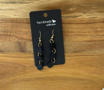 Black Teardrop Dangles