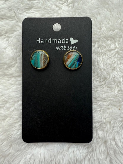 Gold/Earth Tone Stud Earrings