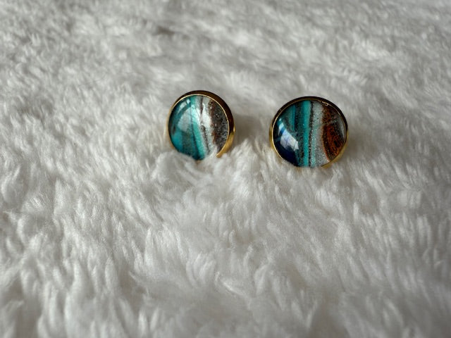 Gold/Earth Tone Stud Earrings