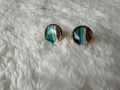 Gold/Earth Tone Stud Earrings