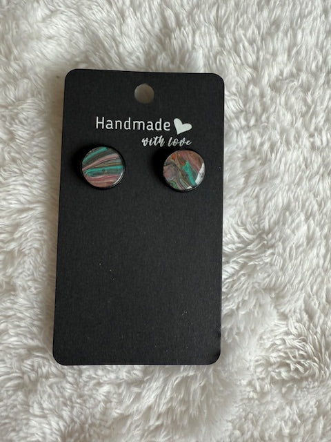 Black/Multi Color Studs