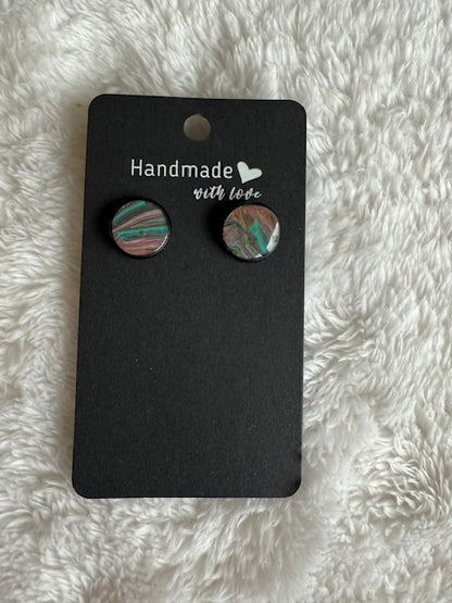 Black/Multi Color Studs