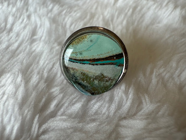 Silver/Earth Tone Studs