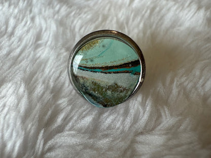 Silver/Earth Tone Studs