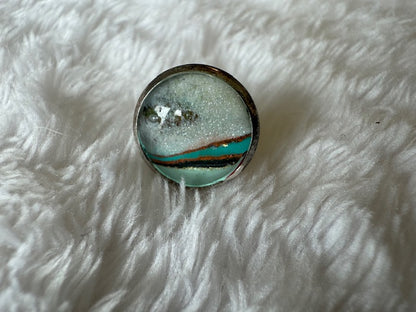 Silver/Earth Tone Studs