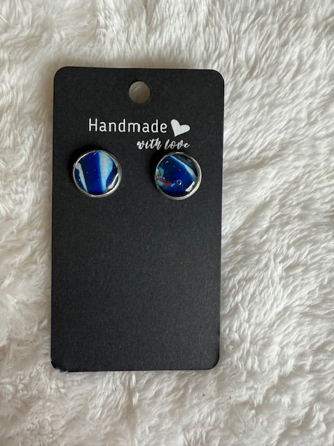 Silver/Blue Studs