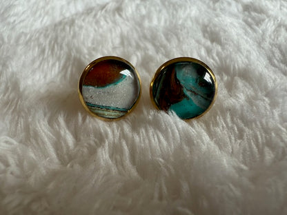 Gold/Teal/Burnt Umber