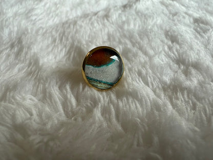 Gold/Teal/Burnt Umber