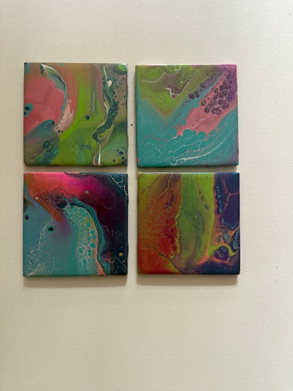 Color Finds It's Way - Set of 4 Coasters