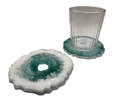 Seafoam Crystal Tide Coaster Set - Set of 2