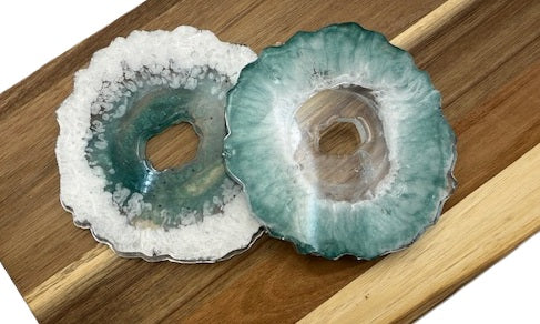 Seafoam Crystal Tide Coaster Set - Set of 2