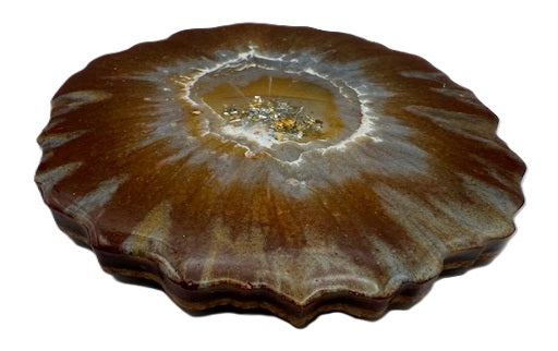 Warm Ember Geode Coaster Set - Set of 2