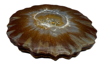 Warm Ember Geode Coaster Set - Set of 2