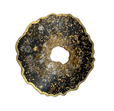Midnight Ember Geode Coaster Set - Set of 2