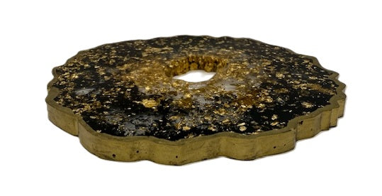 Midnight Ember Geode Coaster Set - Set of 2