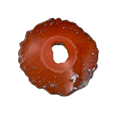 Coral Flame Geode Coaster Set - Set of 2