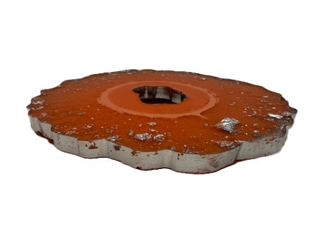 Coral Flame Geode Coaster Set - Set of 2