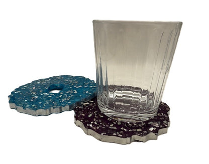 Twilight & Tide Geode Coaster Set - Set of 2