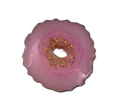 Blush Petal Geode Coaster Set - Set of 2