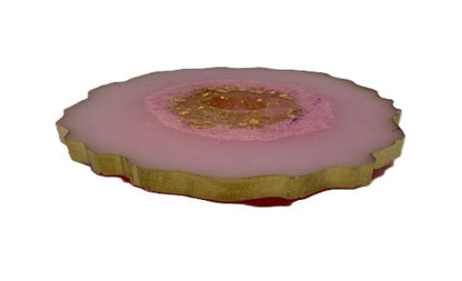 Blush Petal Geode Coaster Set - Set of 2