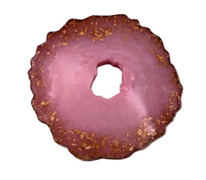 Blush Petal Geode Coaster Set - Set of 2