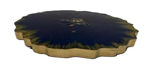 Midnight Bloom Geode Coaster Set - Set of 2