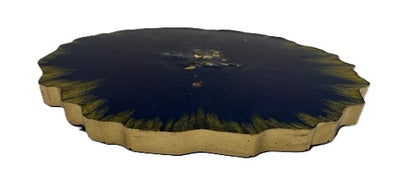 Midnight Bloom Geode Coaster Set - Set of 2