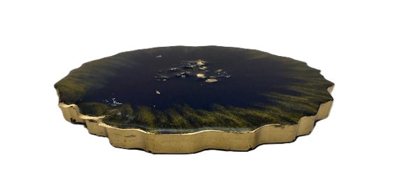 Midnight Bloom Geode Coaster Set - Set of 2