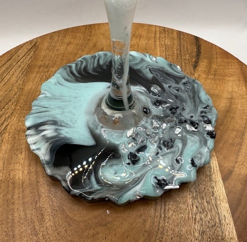 Storm Tide Resin Bottom Wine Glass - Oversized Base