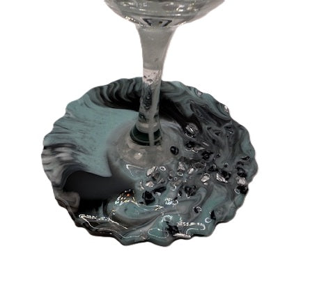 Storm Tide Resin Bottom Wine Glass - Oversized Base