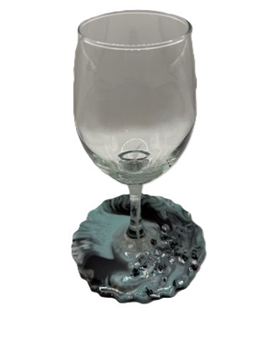 Storm Tide Resin Bottom Wine Glass - Oversized Base