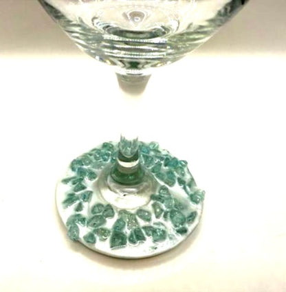 Sea Glass Shoreline Resin Bottom Wine Glass - Standard Base