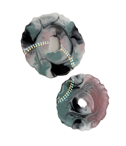 Pastel Drift Resin Coaster Set - Set of Two