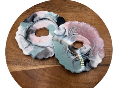 Pastel Drift Resin Coaster Set - Set of Two