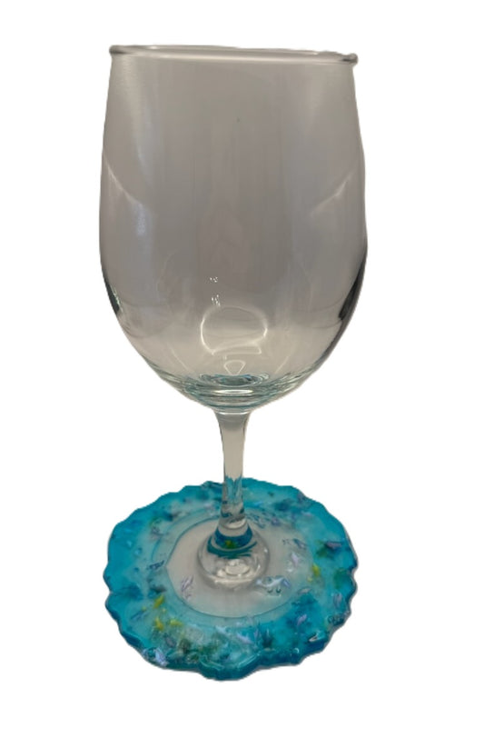 Under the Sea Wine Glass - Oversized Base