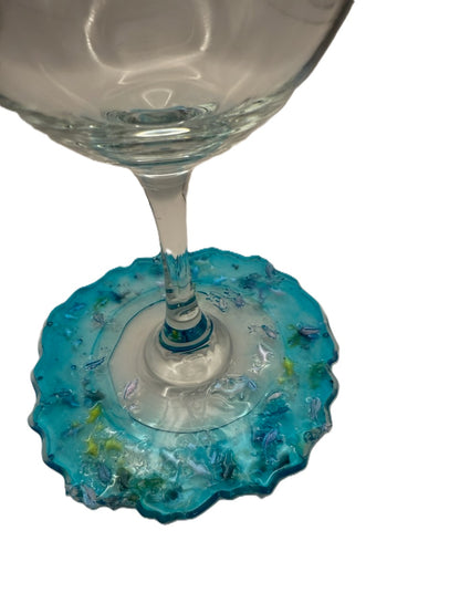 Under the Sea Wine Glass - Oversized Base