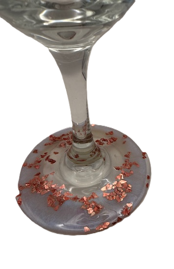 Rose Gold Pear Wine Glass - Standard Base