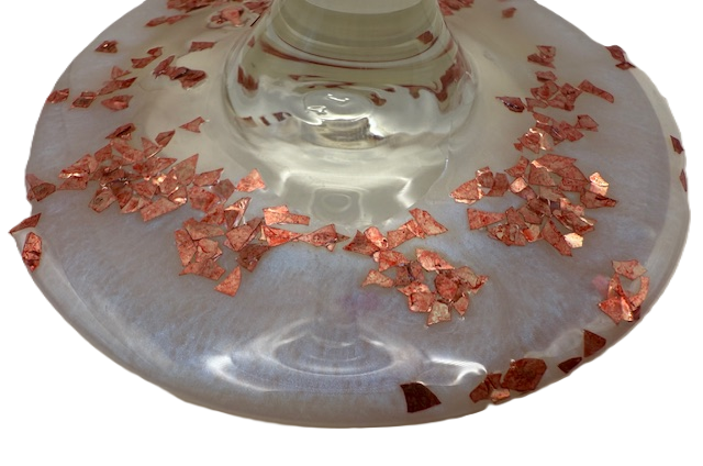 Rose Gold Pear Wine Glass - Standard Base