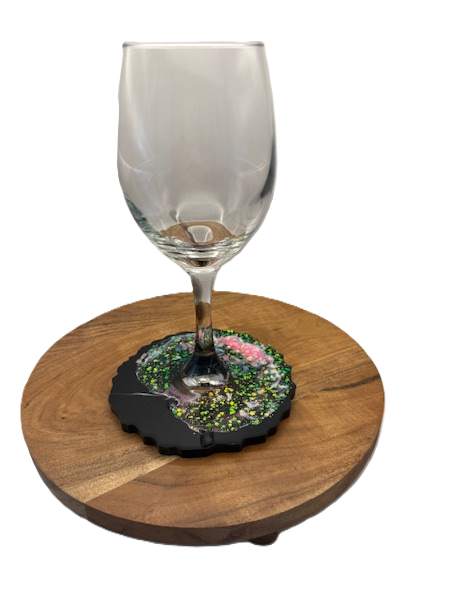 Cosmic Ember Wine Glass - Oversized Base