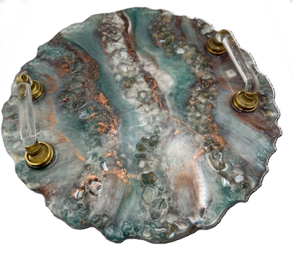 Copper Tide Geode Tray