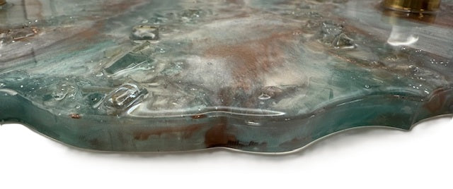 Copper Tide Geode Tray